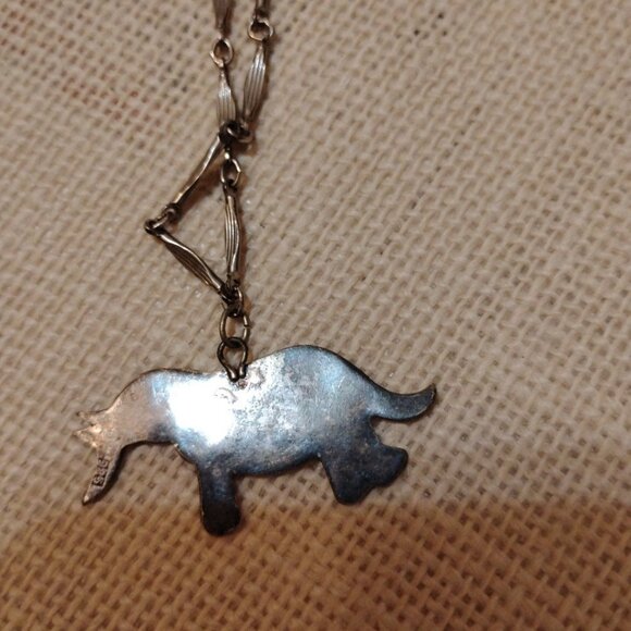 Silver Elephant Pendant Necklace Silver 925 Elegant Links Chain - Picture 4 of 12